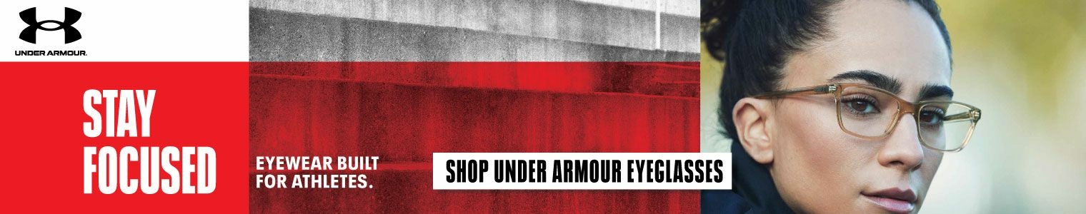 under armour eyeglasses banner