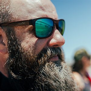 man wearing sports sunglasses